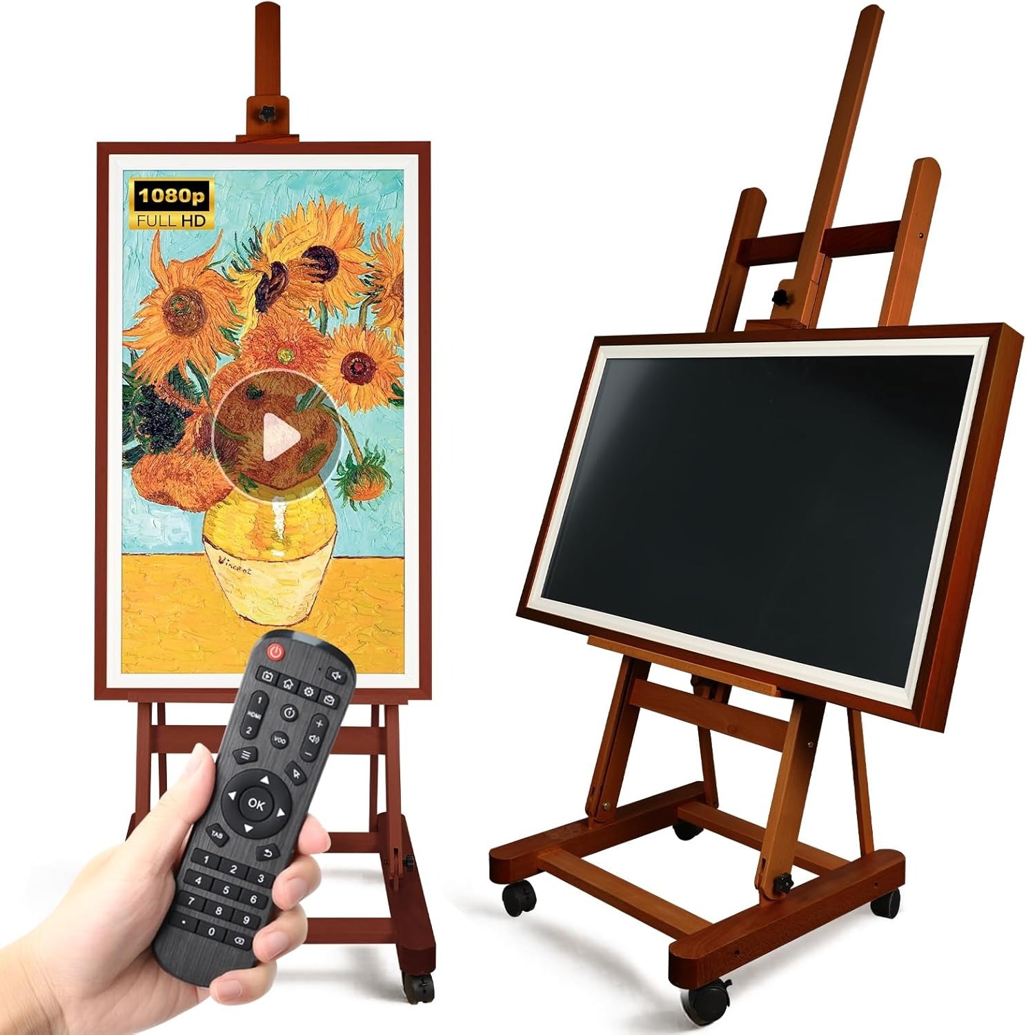 RDYMONKEY 32 Inch Large Digital Art Picture Frame - Smart HD IPS 1080P ...