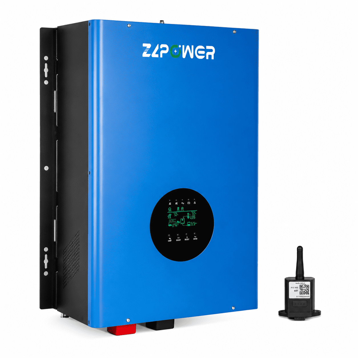 ‌ZLPOWER 12000W 48V Hybrid Solar Inverter, 36000W Peak, 120/240V Split Phase Pure Sine Wave, UL1741 Certified, Built-in 2 MPPT, Low Frequency Off-Grid Inverter for Home/Business