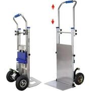 ZLPOWER Electric Stair Climbing Hand Trucks 440lb Capacity Heavy Duty Stair Climber Furniture Dolly for Moving with lengthen and shorten Handle & Solid Wheel & Brakes