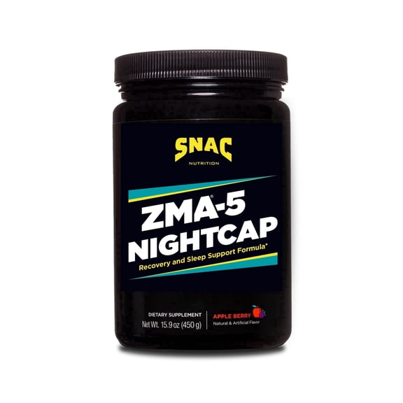 ZMA-5 Nightcap Rapid Recovery Drink Mix with 5-HTP, Zinc & Magnesium - Supports Deep Sleep, Muscle Recovery & Endurance, Non-Stimulant Pre-Workout, Great for Men & Women - 450 Grams