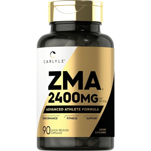 ZMA | 2400mg | 90 Capsules | Zinc, Magnesium, and Vitamin B6 | by Carlyle