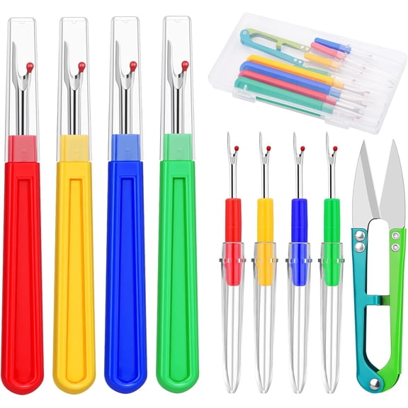 ZMAAGG Seam Rippers for Sewing, 2 Big and 2 Small Stitch Remover Tools, Thread Ripper with Thread Snips for Sewing and DIY Craft