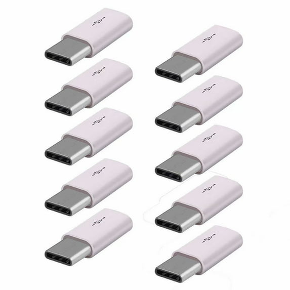 ZMART Micro USB to USB C Adapter 10 Pack - Charging and Data Sync and Transfer - Plug Keyboard, Mouse, Memory and Devices in Type C Phone and Laptop Ports - Black(10 PACK)