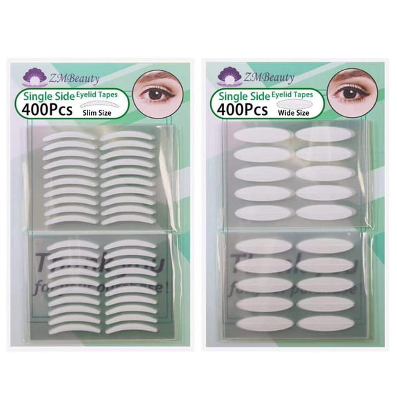 ZMBeauty 2 Packs Natural Invisible Single-Sided Eyelid Tapes, Medical-use Fiber Eye Strips, Instant Lift Without Surgery, Perfect for Hooded, Droopy, Uneven, Mono-Eyes