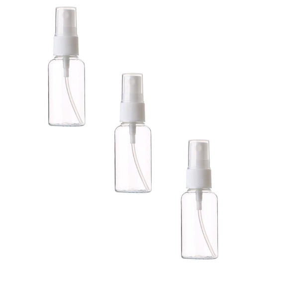 ZMGEJPW 3 Pack Spray Bottles, 3.4oz/30ml Clear Empty Fine Mist Plastic Mini Travel Bottle, Small Refillable Liquid Containers - Travel, Cleaning, Gardening, Skin Care