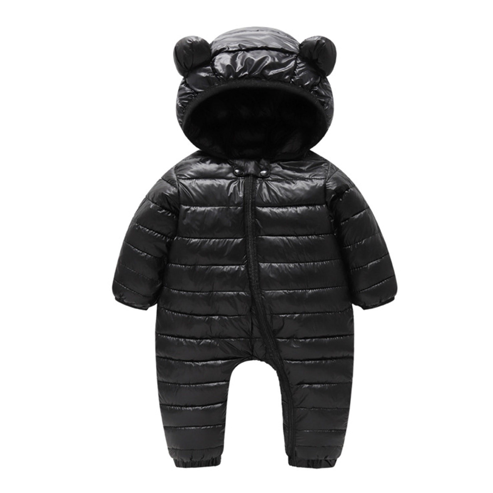ZMHEGW Coat For Toddler Baby Boys Girls Winter Warm Snowsuit Bear Ears Hooded Jumpsuit Down Romper Padded Outwear Hoodies Coat 3-6 Months