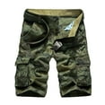 thumbnail image 1 of ZMHEGW Pants Men Male Mid Waist Pant Short Cargo Pant Camouflage Pocket Zipper Fly Shorts Trousers, 1 of 5