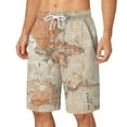 thumbnail image 1 of ZMHEGW Men Swim Trunks Bathing Shorts Print Khaki M, 1 of 4