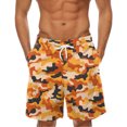 thumbnail image 1 of ZMHEGW Quick-Drying Shorts Men Board Shorts Camouflage Orange M, 1 of 4