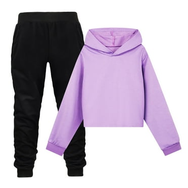 ZMHEGW Set Outfit for Girls Long Sleeve Prints Warm Hoodie Pullover Tops Pants Sweat Suit Toddler Kid Girl Outfits Clothes