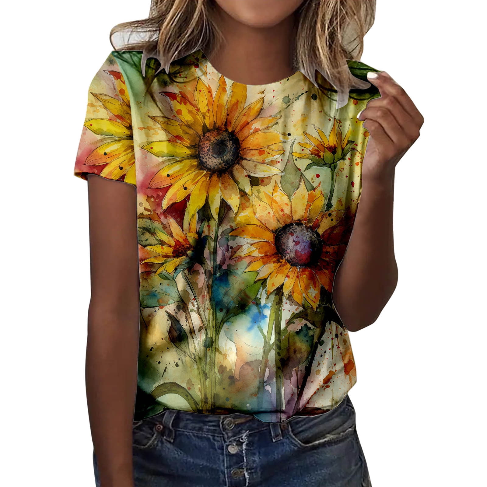 ZMHEGW T Shirts For Women Graphic Vintage Summer Casual Fashion