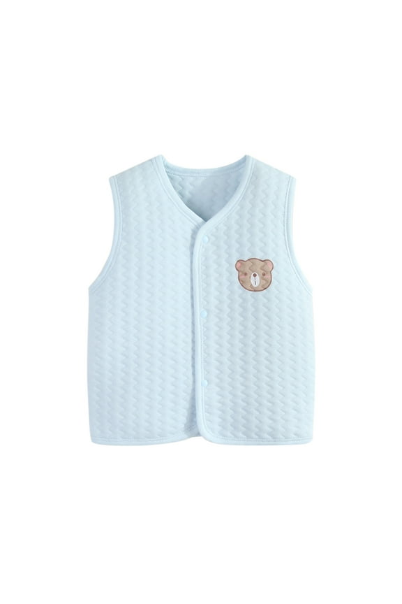 Toddler Cute Jacket Baby Boys Girls Winter Sleeveless Coat Outwear Warm Coat Vest Warm Outwear 12-18 Months