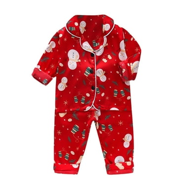ZMHEGW Toddler Girl Pajamas Winter Long Sleeve Cartoon Prints Tops Pants 2Pcs Comfortable Skin-Friendly Girls' Sleepwear