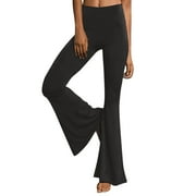ZMHEGW Workout Leggings For Women High Waist Wide Leg Palazzo Bell Bottom Yoga Flare Trousers Pants