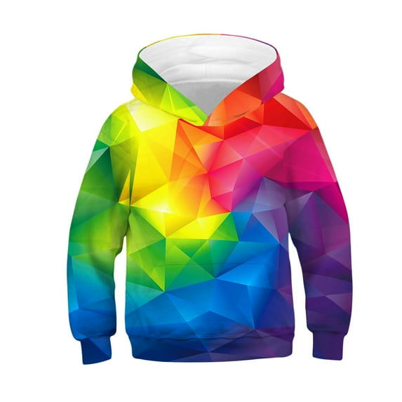 ZMHEGW Youth Teen Boys Girls Digital Galaxy Printing Hoodie Sweatshirt Pullover Outfits