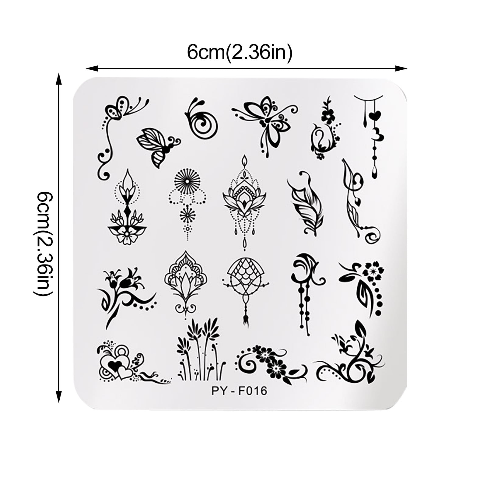 ZMHPKJS Different Styles Stencil Nail Art Stickers Design Cute Flower