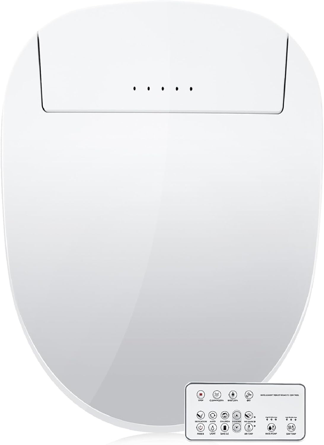 IYTATA Electric Bidet Toilet Seat, Elongated, Warm Water With Air Dryer, Heated Seat And Slow Close Lid, Front And Rear Wash, LED Nightlight, Wireless Remote, White, 101 5 thumbnail image