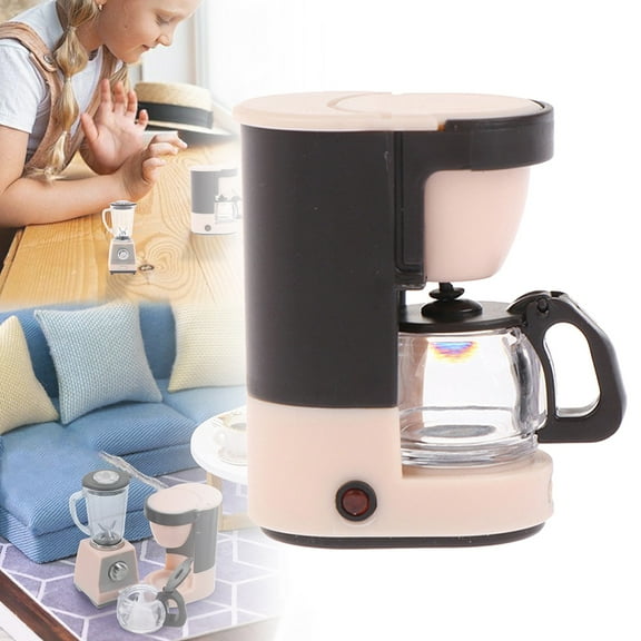 ZMKIAG 1:12 Scale Miniature Kitchen Appliance Set - Realistic Dollhouse Coffee Pots and Kitchen Juicer Machine Props, Perfect for Dollhouse Accessories and Display Models