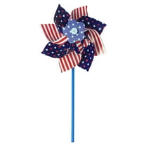 ZMKIAG 10 PCS American Flag Windmills, Red Blue and White Patriotic Windmills Decoration for 4th of July, Independence Day & Memorial Day Outdoor Garden Yard Patio Decoration