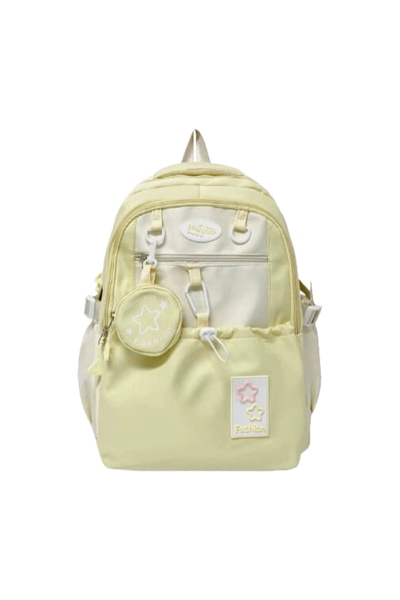 19.6 Inch Cute Backpack - Colorful Star Design Bookbag with Adjustable Shoulder Strap - Perfect for Junior High 𝗦𝗰𝗵𝗼𝗼𝗹 Students - Fashionable & Functional 𝗦𝗰𝗵𝗼𝗼𝗹 Accessory