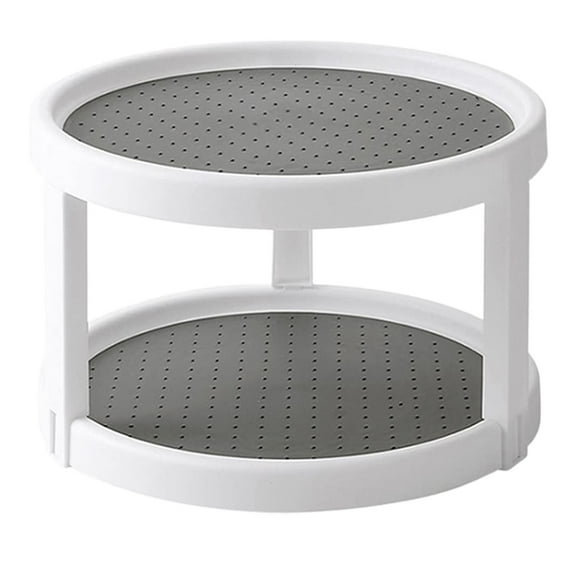 ZMKIAG 2 Tier Non Skid Spice Rack Turntable,360 Degree Rotating Seasoning Organizer, 10-Inch Spinning Organizer for Pantry Cabinet, Kitchen, Countertop, Vanity Display Stand