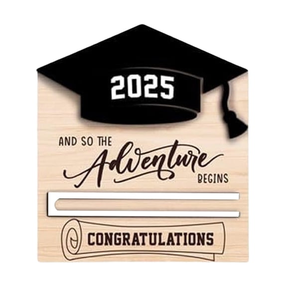 ZMKIAG 20 Pcs Wooden Graduation Money Holder, 2025 Unique Congrats College Graduation Gifts, Stylish Money Holder, Memorable Keepsake for Every Senior High School College Graduate