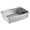 thumbnail image 1 of ZMKIAG 304 Stainless Steel Rectangular Serving Platters - Multipurpose Decorative Tray for Kitchen, Lightweight Cheese Board, Oven Safe Serving Platter - Dimensions 6 x 4.5 x 1.4 Inches, 1 of 7