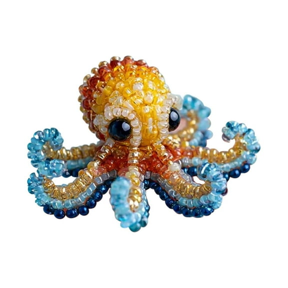 ZMKIAG 3D Bead Embroidery Kit for Adults & Beginners - DIY Marine Life Beadwork Craft Kits with Patterns - Handmade Beaded Ornament Art Supplies - Creative Gift for Beading Lovers & Hobbyists