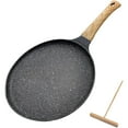 thumbnail image 1 of ZMKIAG 7.87 Inch Non-stick Crepe Pan with Heat-Resistant Wooden Handle & Spreader - Flat Skillet for Frying Tortillas, Burritos, Omelettes, Compatible with Gas Electric & Induction Stovetops, 1 of 5