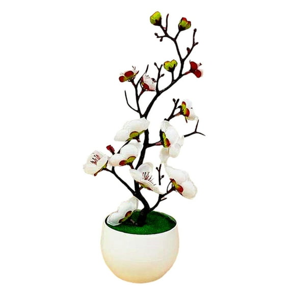 ZMKIAG Artificial Flowers in Vase, Realistic Fake Silk Flower with Pot for Home and Office Coffee Table Centerpiece Lifelike Faux Floral Plants Indoor Room Decor