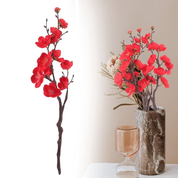 ZMKIAG Artificial Wintersweet Branch, Great for Home Decorations, Faux Plum Blossom Artificial Branch for Daily Home Decoration, Holiday, Wedding Photography 
