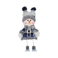 thumbnail image 1 of ZMKIAG Blue Fabric Doll for Christmas - Cute Ski Swing Snowman Decorative Plush Toy with Hat and Scarf, Unique Holiday Gift for Home Decor, Festive Tabletop or Tree Accessories, 1 of 9