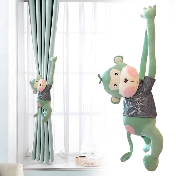 ZMKIAG Cute Long-Armed Monkey Doll, 17.8 Inch Hanging Monkey Toy, Monkey Plush Toy with Ring Buckle, Cute Monkey Pillow Doll Home Decoration and Fun Interaction for Kids Adults ﻿