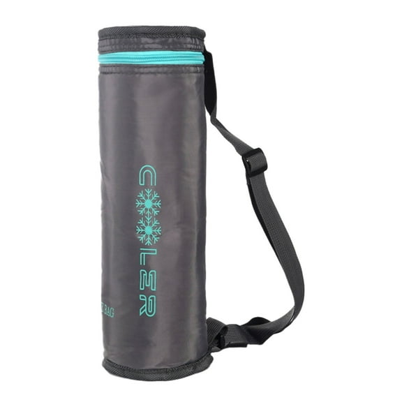 ZMKIAG Cylindrical Insulated Cooler Bag for Water Bottles - Leak-Proof Sleeve Cover with Adjustable Shoulder Strap, Portable Drink Tote for Picnic, Hiking and Beach Outings