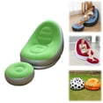 thumbnail image 1 of ZMKIAG Delicate and Soft Inflatable Deck Chairs with Air Pump, Inflatable Lounge Chair for Adults, Folding Portable Lazy Sofa with Foot Stool for Outdoor Travel Camping Picnic Beach, 1 of 9