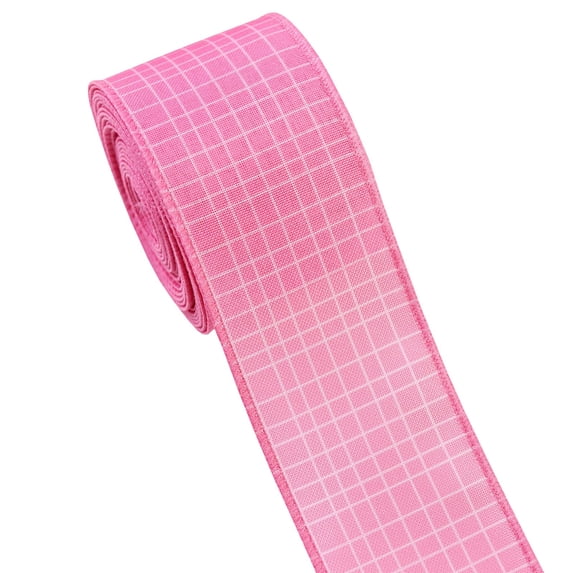 ZMKIAG Easter Pastel Color Buffalo Plaids Wired Edge Ribbons - 1 Roll, 5 Yards x 2.5 Inches, Plaids Patterns Gift Wrapping Ribbon for Easter DIY Crafts, Bow Making, Wreath, Spring Party Decorations