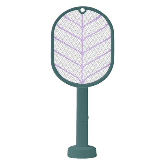 ZMKIAG Electric Fly Swatter, 2 in 1 Bug Zapper Racket with Attractant Light, Durable Rechargeable Handheld & Stand Mosquito Killer for Indoor Home Backyard Patio Camping
