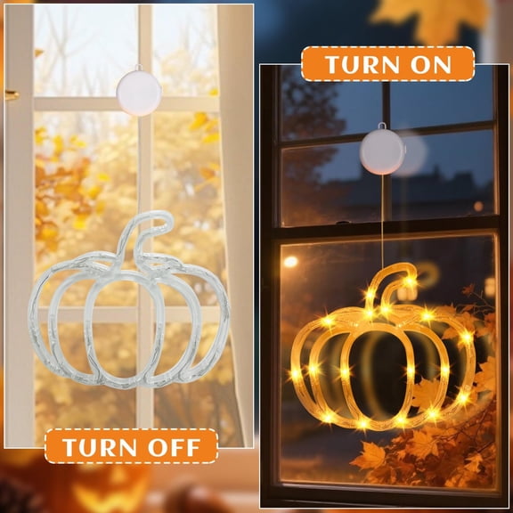 ZMKIAG Fall Window Decoration, Maple Leaf Lights, Battery Operated, Thanksgiving Window Lights, LED Fall Wall Hanging Maple Lights for Home Party Autumn Harvest Decor