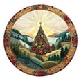 thumbnail image 1 of ZMKIAG Festive Christmas Round Area Rug 40cm & 60cm, Non-Slip Low Profile Santa Claus Design, Soft Washable Faux Wool Circle Rug for Living Room, Bedroom & Door Mat, 1 of 3