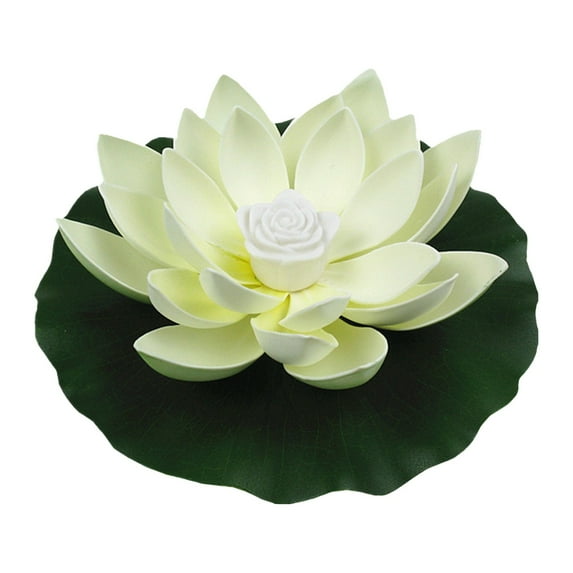 ZMKIAG Floating Artificial Lotus Light, Waterproof Lifelike Floating Flower Light Battery Operated Water Activated Pool Flower Lamp for Wedding, Anniversary, Garden Decoration