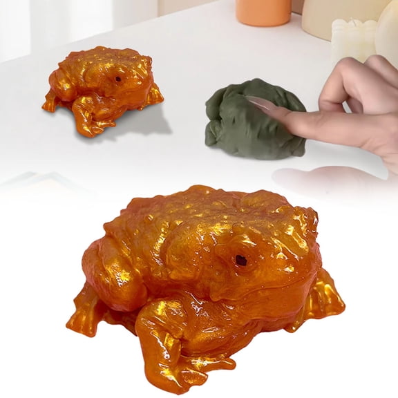 ZMKIAG Funny Stress Relief Toad Toys - Squeeze Prank Desk Decor for Office - Cute Realistic Creature Hand Toys for Adults - Anti-Anxiety Gifts for Women & Men