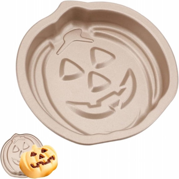 ZMKIAG Halloween Pumpkin Cake Pan, Halloween Decorations, Party Supplies, Baking Tools, Non Stick Bakeware for Cake, Fondant, Pie, Bread and Holiday Decor