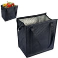 thumbnail image 1 of ZMKIAG Insulated Cooler Bag, Reusable Grocery Bag for Food Delivery | Heavy Duty Large Bag, Collapsible Shopping Tote with Zippers, Foldable Camping Bag, Leak Proof, 1 of 4