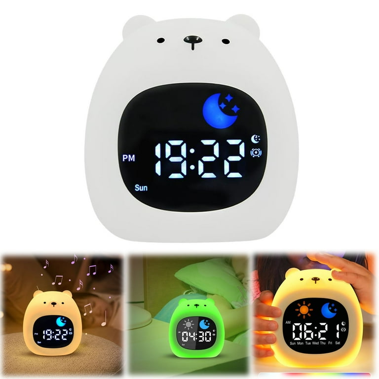 ZMKIAG Kids Alarm Clock with Color Change Night Light