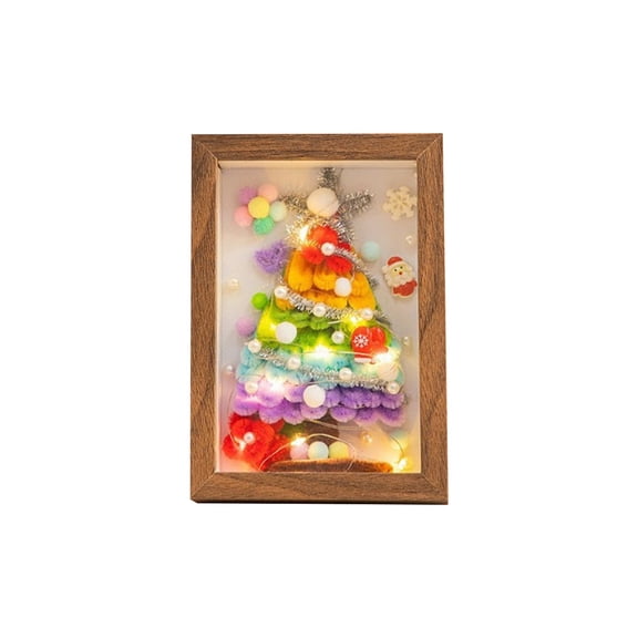 ZMKIAG LED Christmas Tree Photo Frame Ornament - Multi-functional Holiday Centerpiece for Tabletop Display and Wall Hanging, Battery-Operated Decorative Frame for Seasonal Home Decor