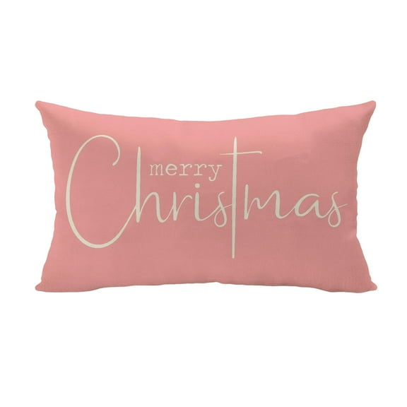 ZMKIAG Merry Christmas Throw Pillow Cover - Cotton Linen Fabric 11.81x19.68 Inch - Holiday Sofa Cushion Cover for Christmas Decor - Festive Rectangle Pillow Case for Living Room Decorations