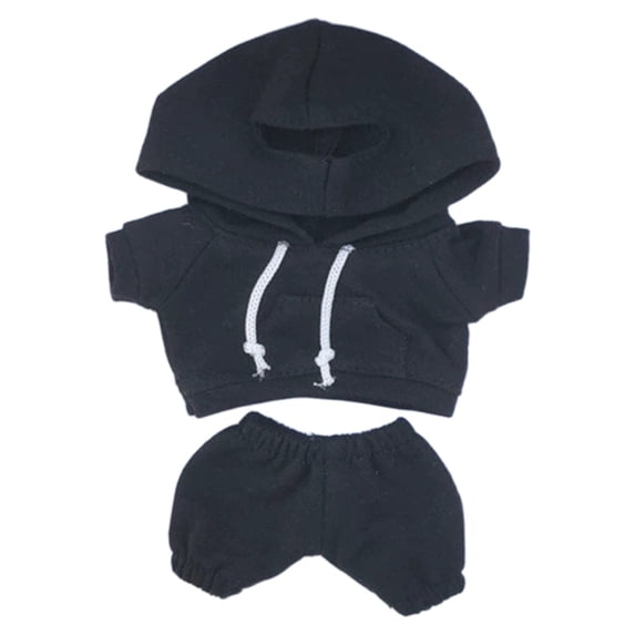 ZMKIAG Mini Clothes for 17cm Dolls, 4 Colors Cute Hoodies Clothing Outfit, Casual Style Hoodies & Pants Clothes Set, Doll Accessories Outfits, Casual Style for Figures, No Doll