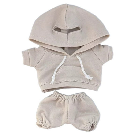 ZMKIAG Mini Clothes for 17cm Dolls, 4 Colors Cute Hoodies Clothing Outfit, Casual Style Hoodies & Pants Clothes Set, Doll Accessories Outfits, Casual Style for Figures, No Doll