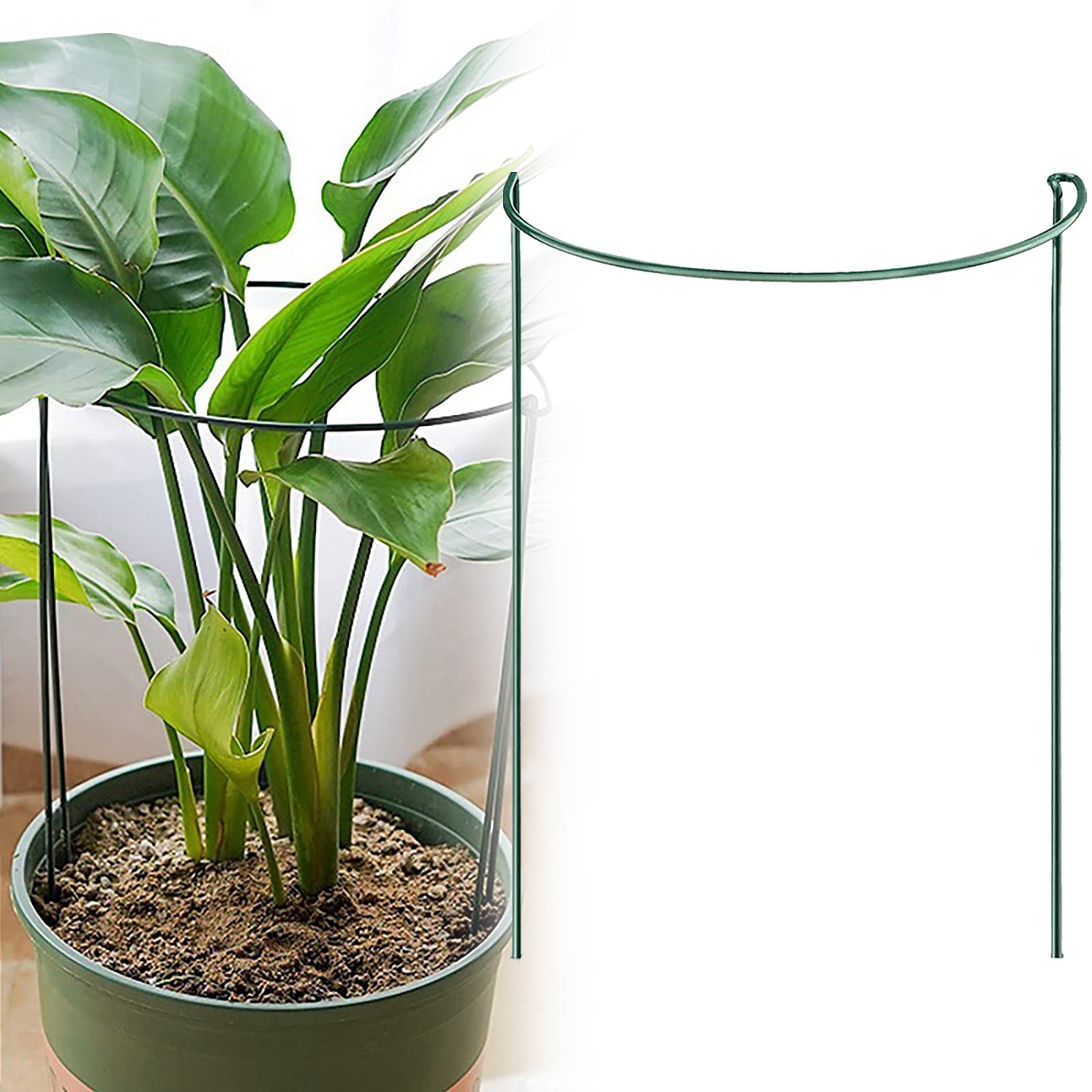 ZMKIAG Plant Support Stakes 24 Inch Sturdy Half Round Metal Plant Cages ...