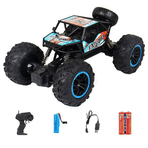 ZMKIAG Remote Control Car, RC Truck Rock Crawler with Adjustable Chassis Climb 4WD Remote Car 2.4G RC Truck 4 x 4 Truck Buggy Toy Gift for 3-8 Years Old Kids